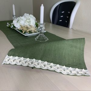 Dark Green Table Runner